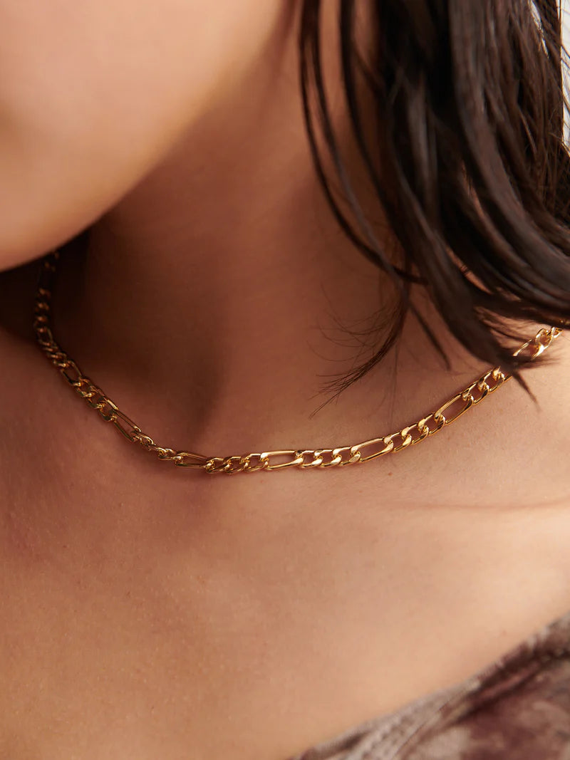 Figaro Chain Necklace Gold