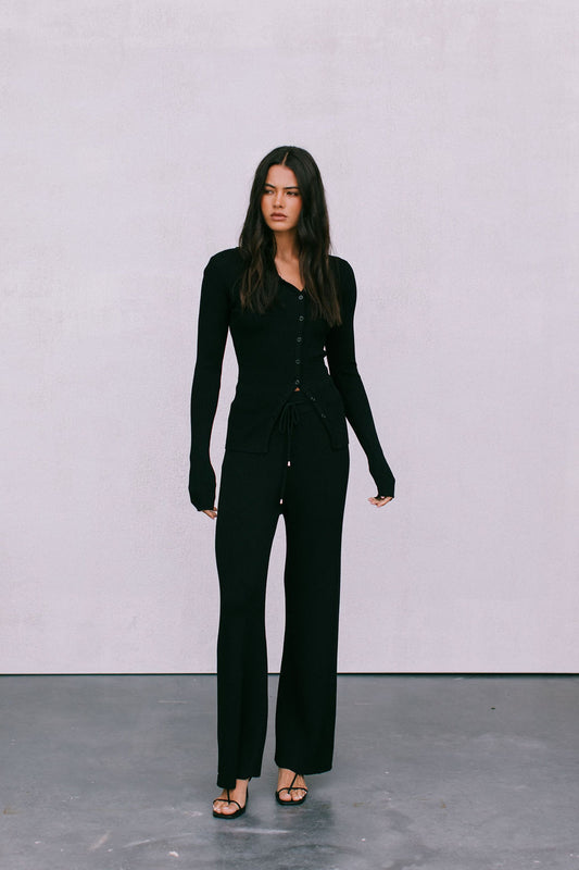 Jolene Knit Pants -  Black