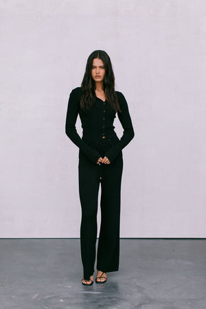 Jolene Knit Pants -  Black