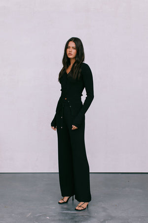 Jolene Knit Pants -  Black