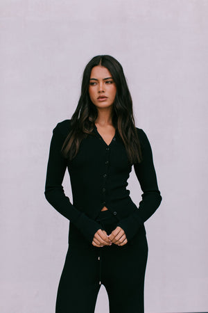 Brianna Knit Top - Black