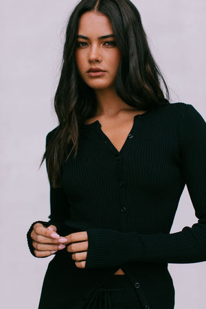 Brianna Knit Top - Black