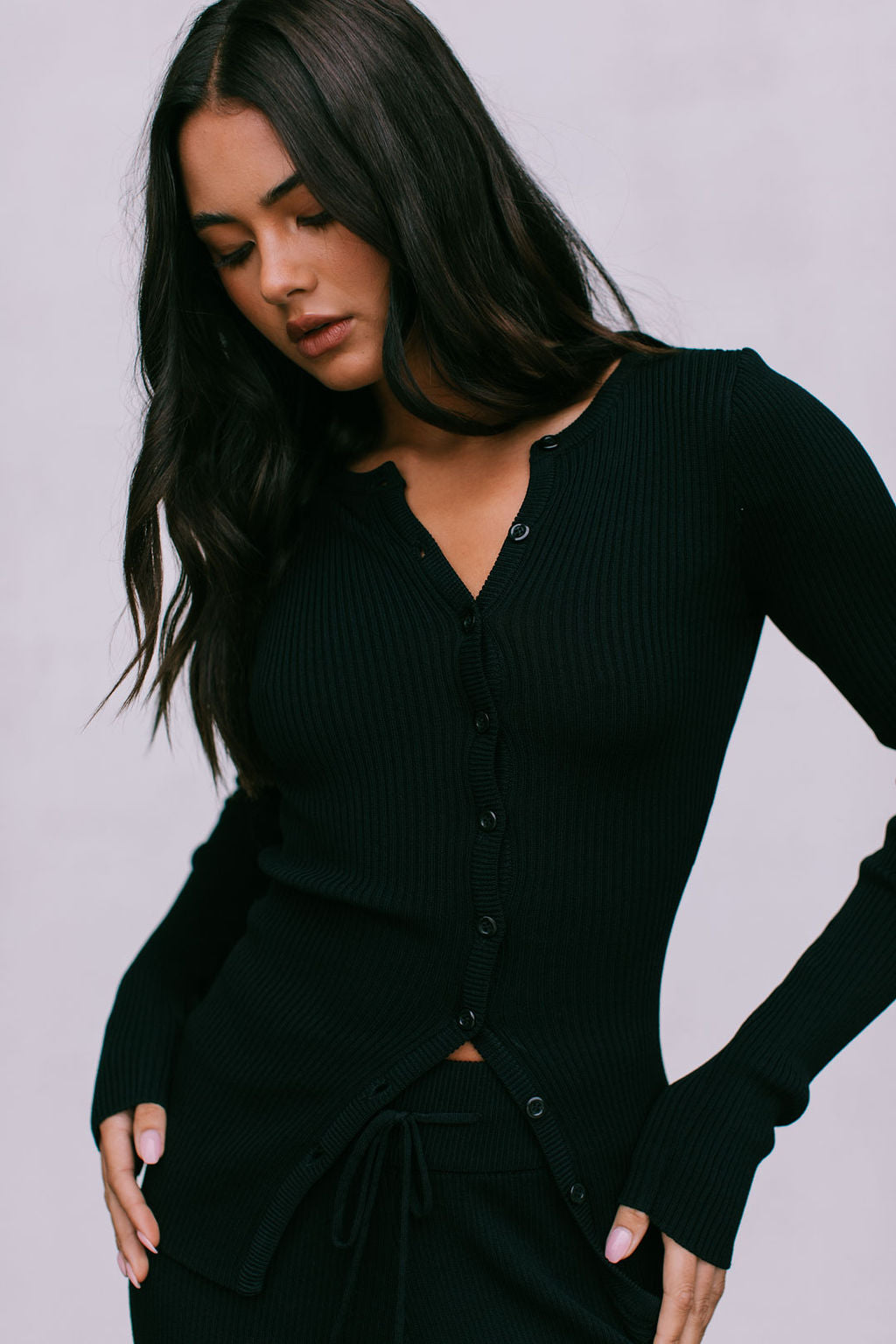 Brianna Knit Top - Black