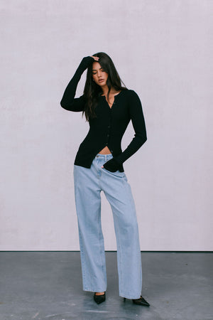Brianna Knit Top - Black
