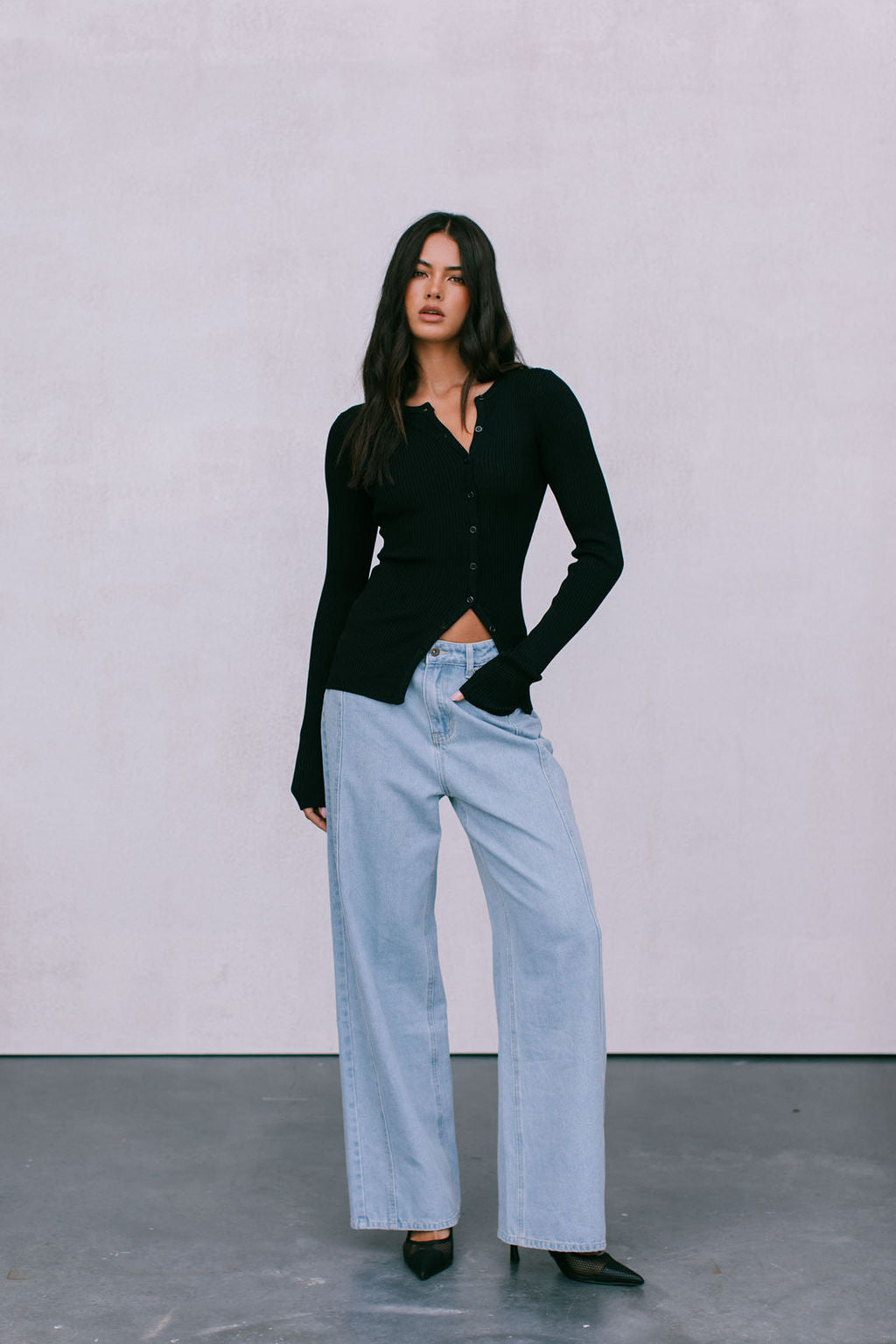 Brianna Knit Top - Black