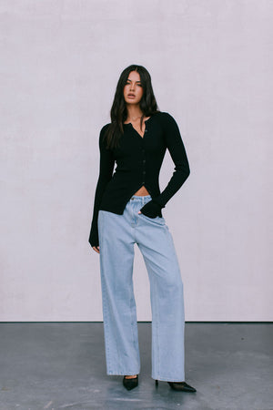 Brianna Knit Top - Black