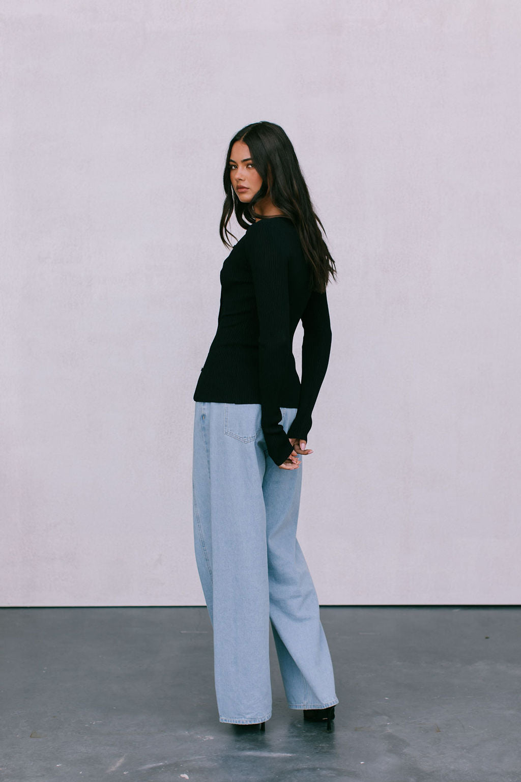 Brianna Knit Top - Black