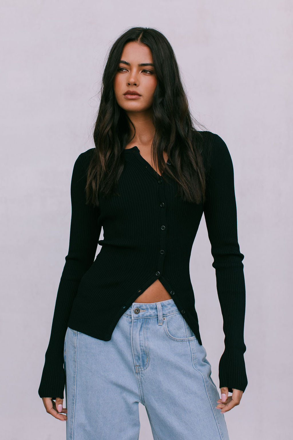 Brianna Knit Top - Black