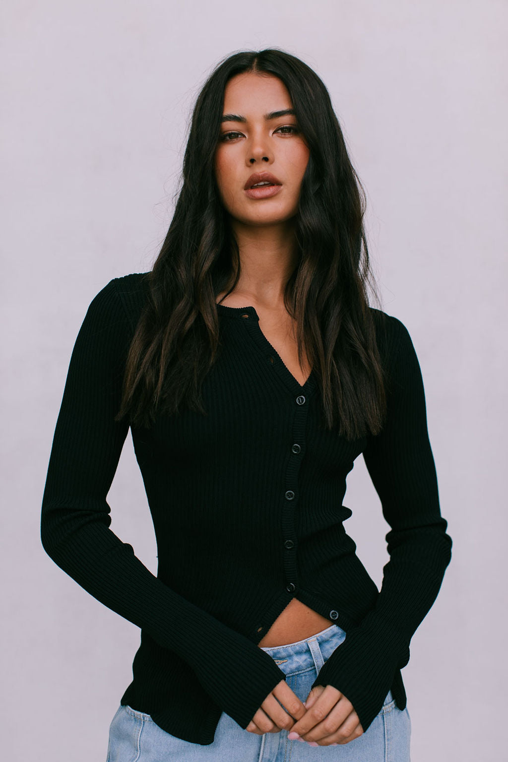 Brianna Knit Top - Black