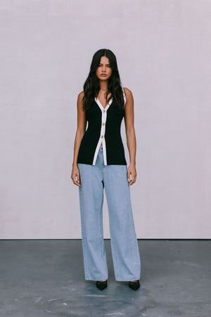 Quina Top - Black/White