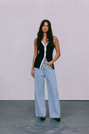Quina Top - Black/White
