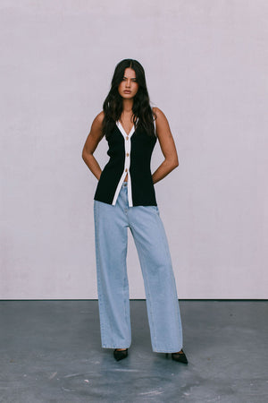 Quina Top - Black/White