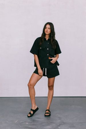 Brittanie Denim Set - Washed Black