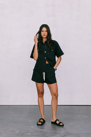 Brittanie Denim Set - Washed Black
