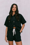 Brittanie Denim Set - Washed Black