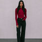 Nicka Long-sleeve Top - Burgundy