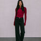 Nicka Long-sleeve Top - Burgundy