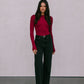Nicka Long-sleeve Top - Burgundy