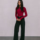 Nicka Long-sleeve Top - Burgundy