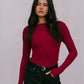 Nicka Long-sleeve Top - Burgundy