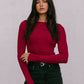 Nicka Long-sleeve Top - Burgundy