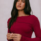 Nicka Long-sleeve Top - Burgundy