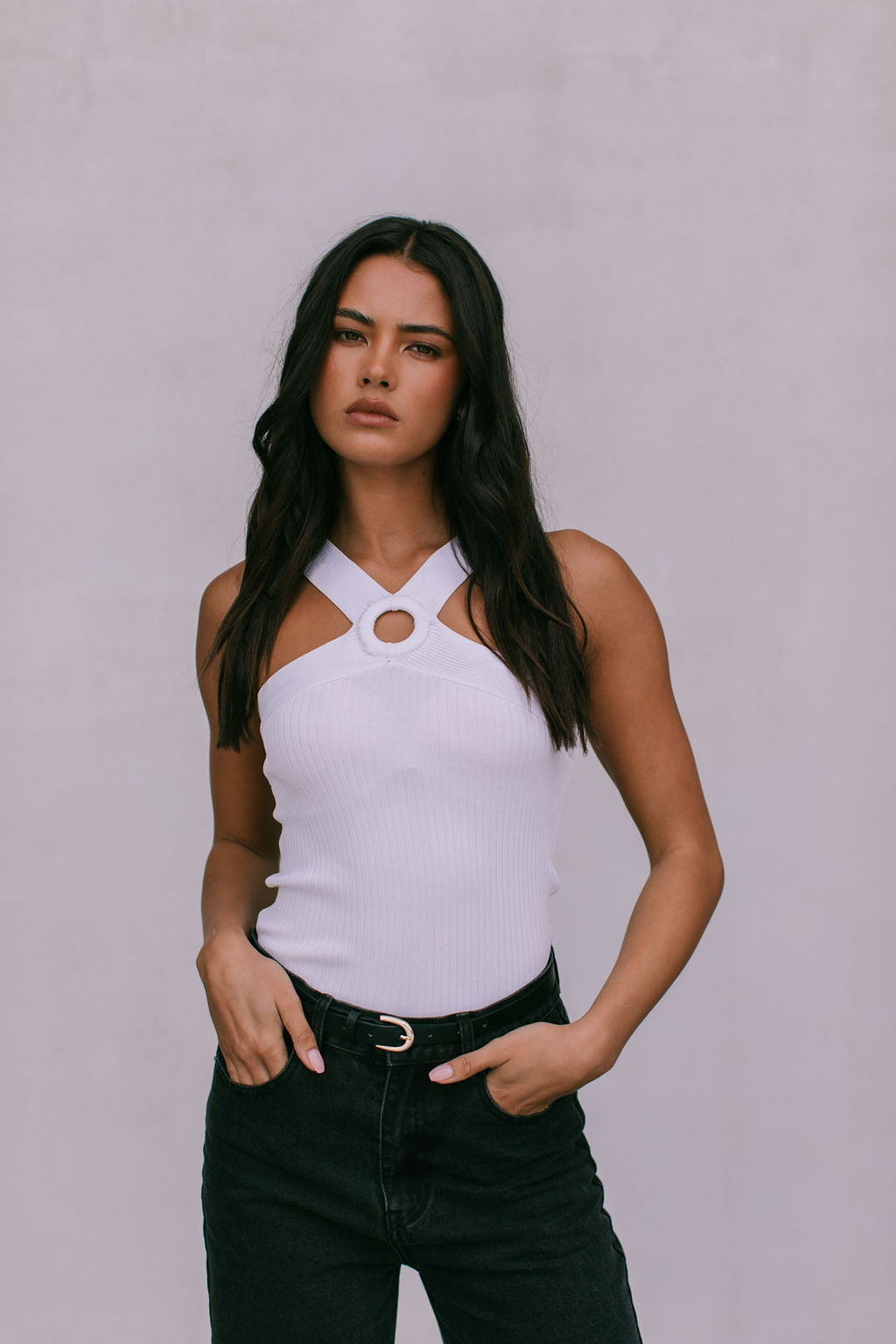 Vance Halter Top - White