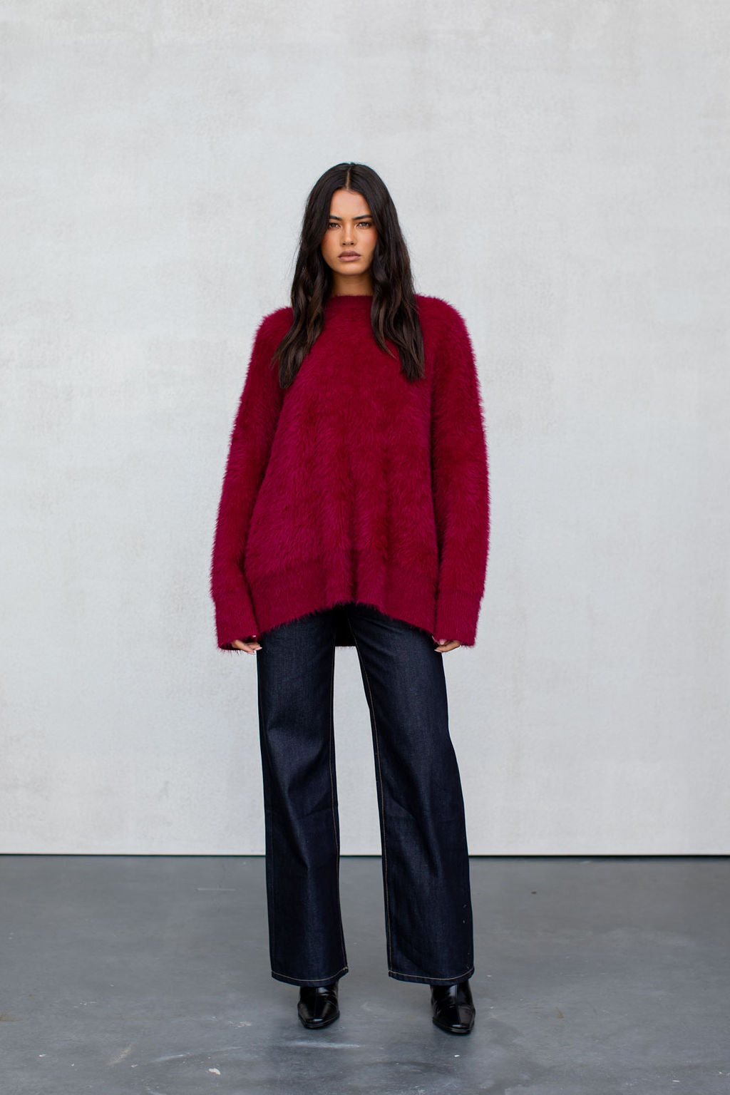 Willow Knit Jumper Burgundy