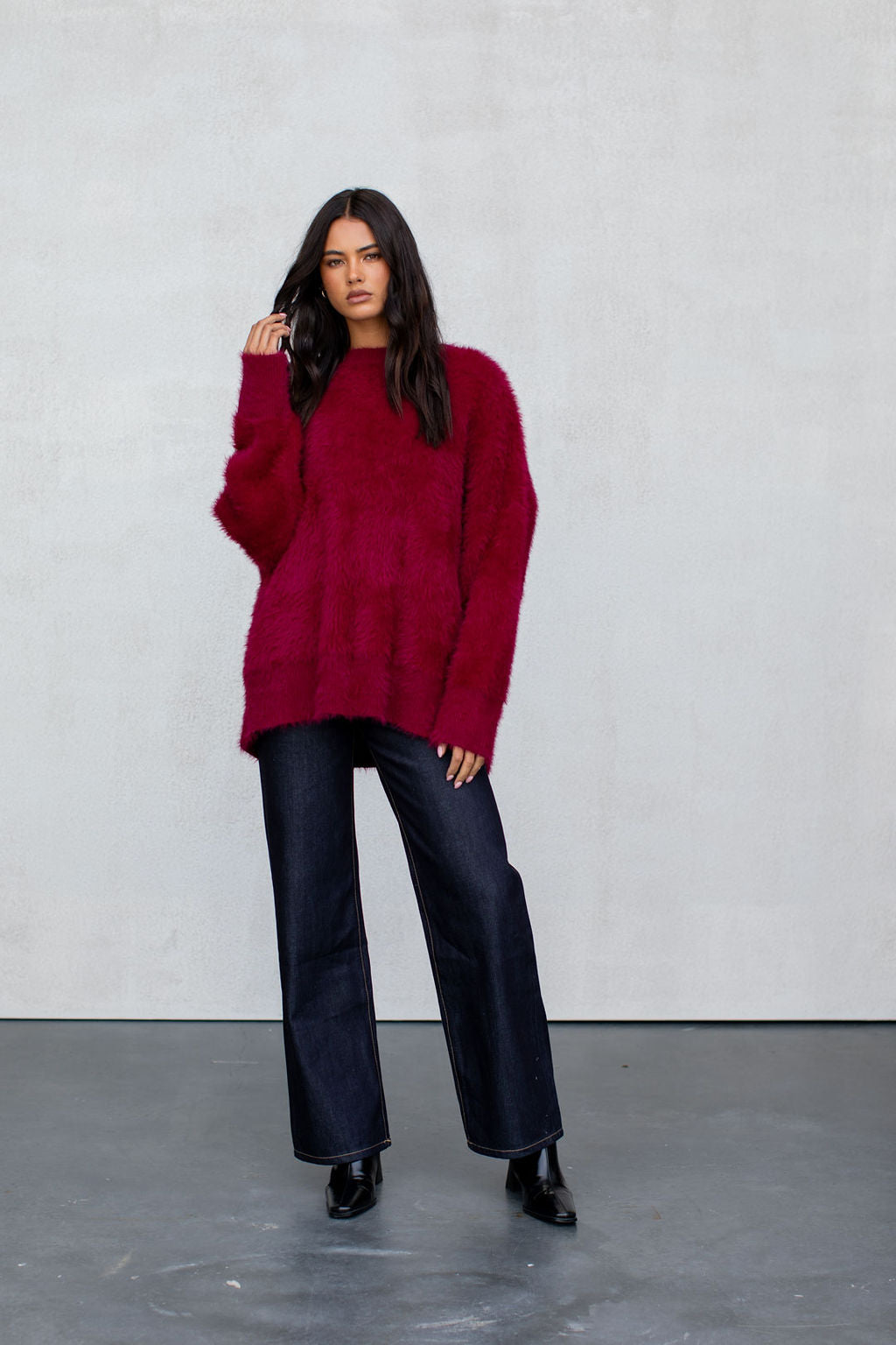 COMING SOON - Indie Knit Jumper - Burgundy