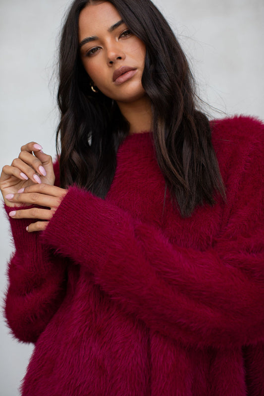 Willow Knit Jumper - Burgundy