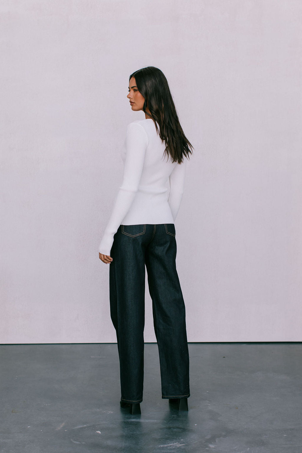 Brianna Knit Top - White