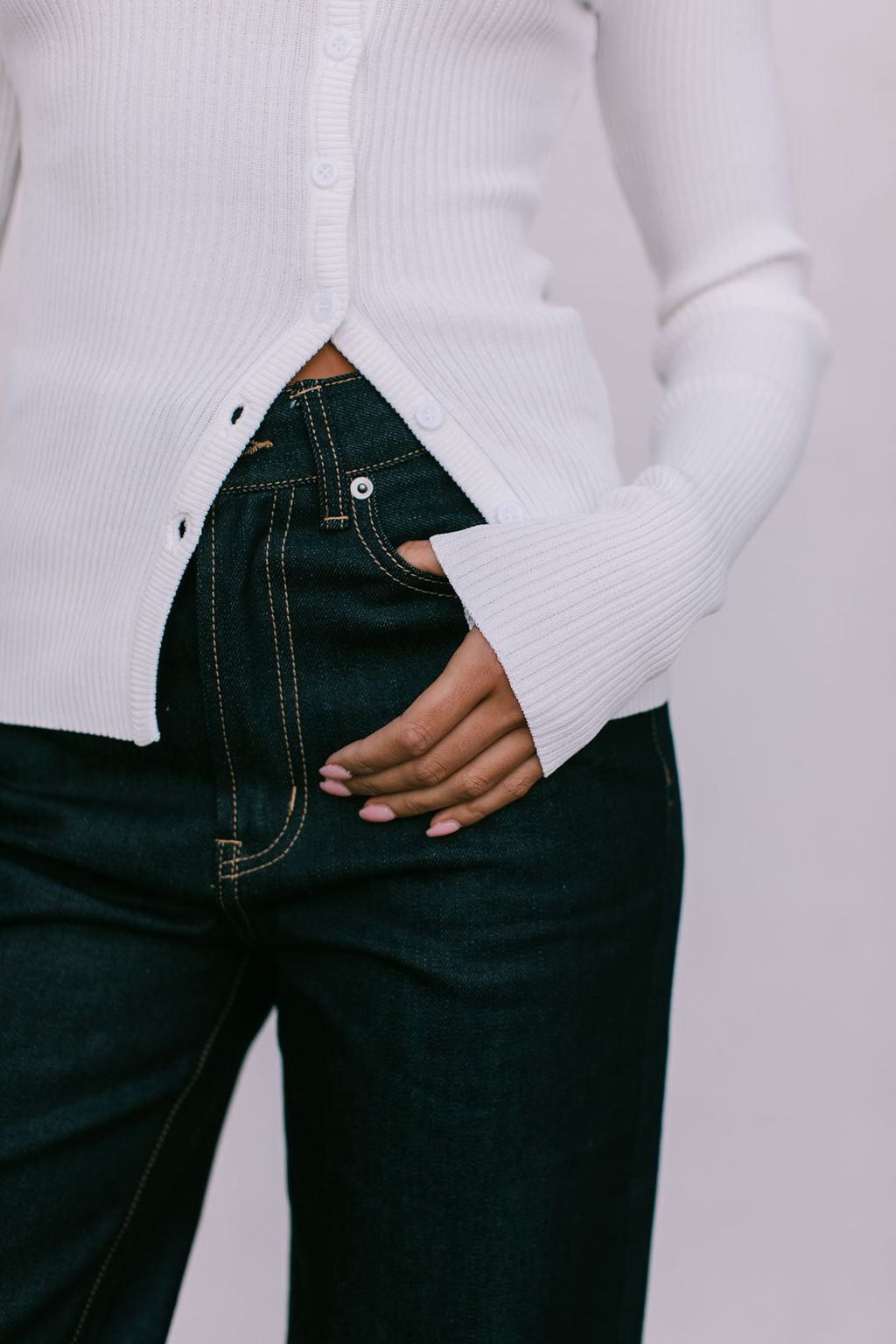 Brianna Knit Top - White