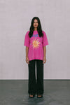 Soleil Sun Tee - Pink Acid Wash