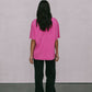 Soleil Sun Tee - Pink Acid Wash