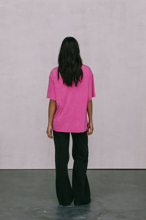 Soleil Sun Tee - Pink Acid Wash