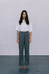 DISPATCH 09.05.25 - Cerlah Tailored Pants - Charcoal Grey/White Pinstripe
