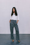 DISPATCH 09.05.25 - Cerlah Tailored Pants - Charcoal Grey/White Pinstripe