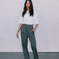 DISPATCH 09.05.25 - Cerlah Tailored Pants - Charcoal Grey/White Pinstripe