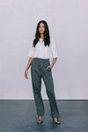 DISPATCH 09.05.25 - Cerlah Tailored Pants - Charcoal Grey/White Pinstripe