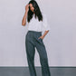 DISPATCH 09.05.25 - Cerlah Tailored Pants - Charcoal Grey/White Pinstripe
