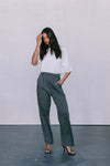 DISPATCH 09.05.25 - Cerlah Tailored Pants - Charcoal Grey/White Pinstripe
