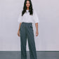 DISPATCH 09.05.25 - Cerlah Tailored Pants - Charcoal Grey/White Pinstripe