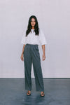 DISPATCH 09.05.25 - Cerlah Tailored Pants - Charcoal Grey/White Pinstripe