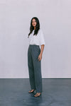 DISPATCH 09.05.25 - Cerlah Tailored Pants - Charcoal Grey/White Pinstripe