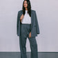 DISPATCH 09.05.25 - Quade Tailored Blazer - Charcoal Grey/White Pinstripe