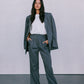DISPATCH 09.05.25 - Quade Tailored Blazer - Charcoal Grey/White Pinstripe