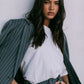 DISPATCH 09.05.25 - Quade Tailored Blazer - Charcoal Grey/White Pinstripe