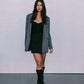 DISPATCH 09.05.25 - Quade Tailored Blazer - Charcoal Grey/White Pinstripe