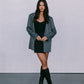 DISPATCH 09.05.25 - Quade Tailored Blazer - Charcoal Grey/White Pinstripe