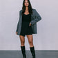 DISPATCH 09.05.25 - Quade Tailored Blazer - Charcoal Grey/White Pinstripe